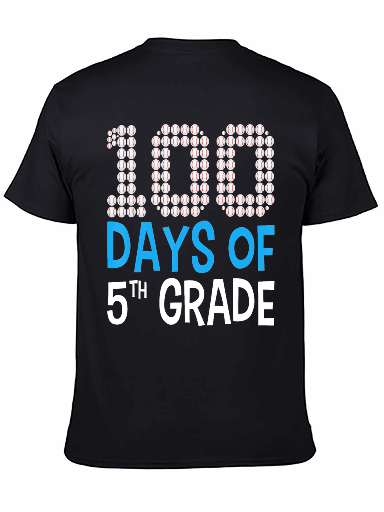 100 Days of 5th Grade Baseball T-Shirt