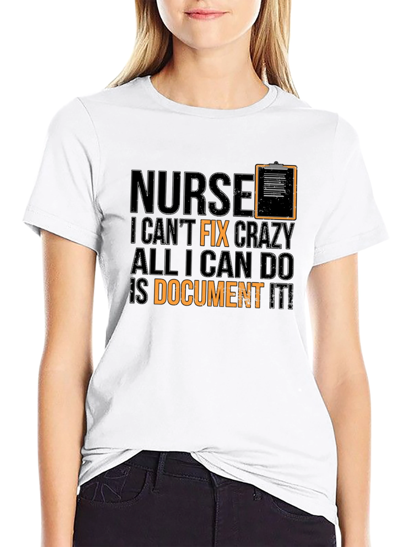 Nurse Crazy Funny Black T-Shirt