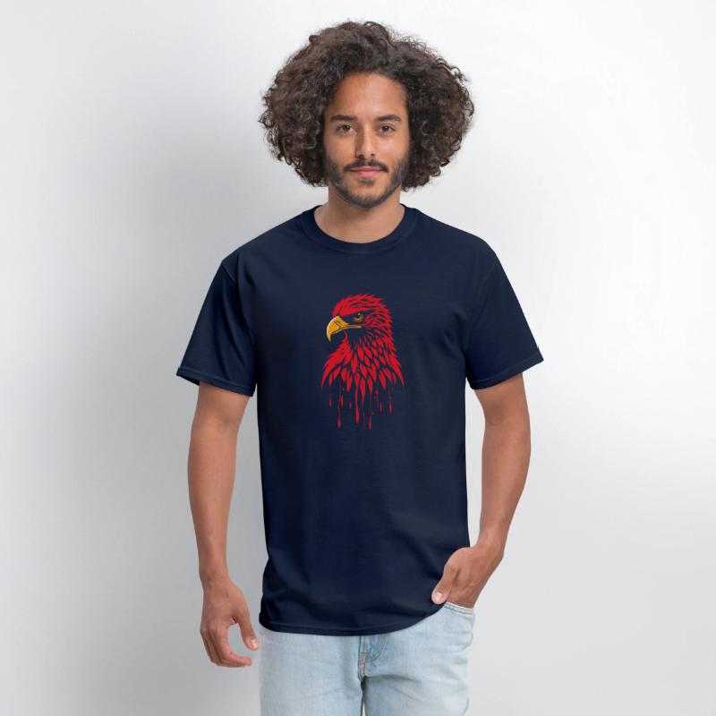 Fierce Red Eagle Bold Flame Inspired Wildlife Art