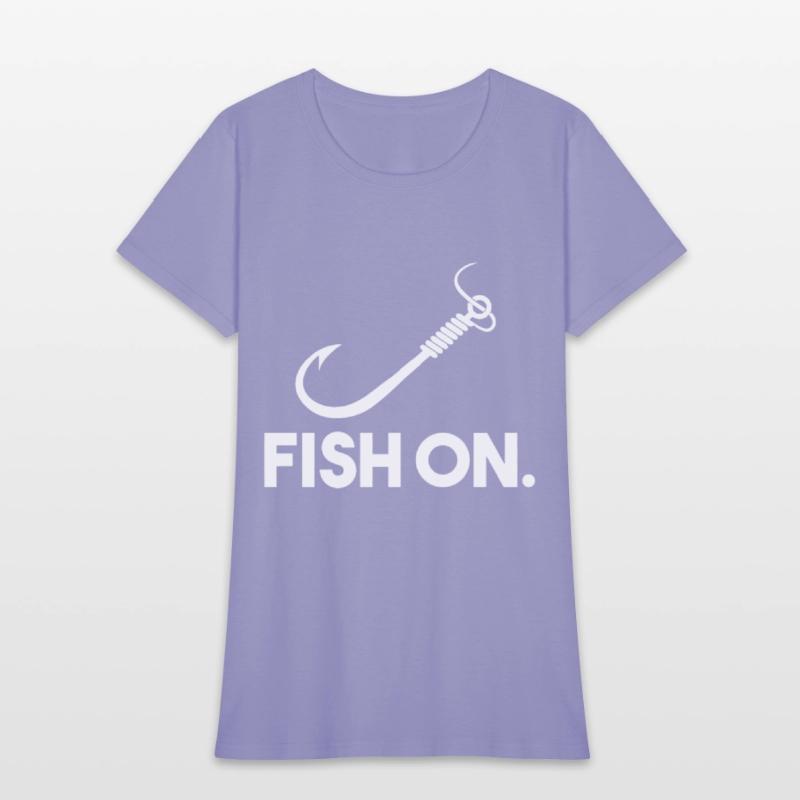 Fish on funny hunting and fishing outdoorsman tee