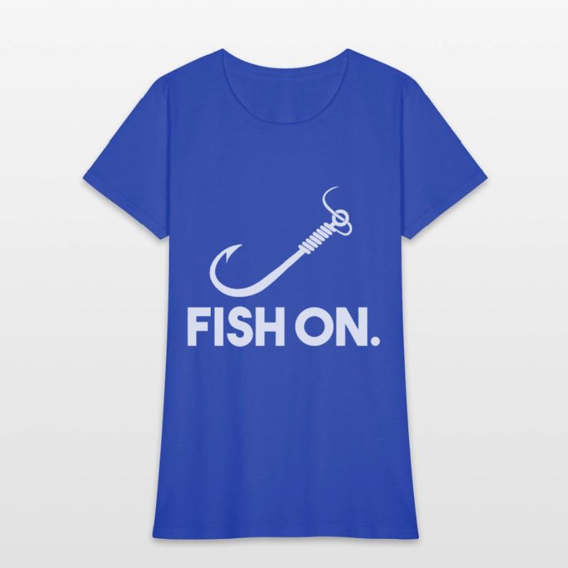 Fish on funny hunting and fishing outdoorsman tee