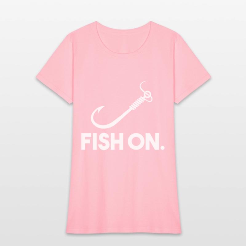 Fish on funny hunting and fishing outdoorsman tee