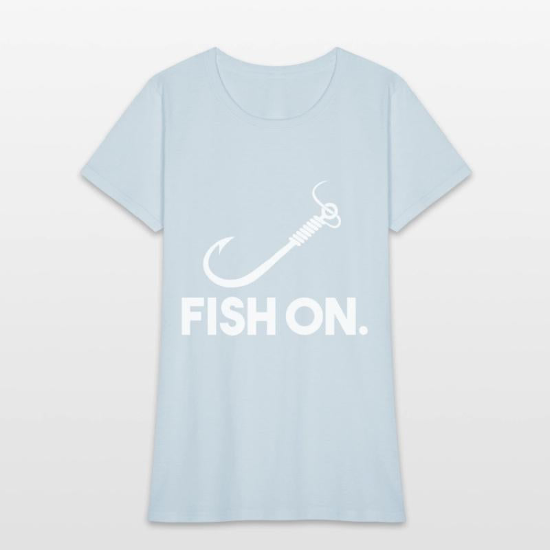 Fish on funny hunting and fishing outdoorsman tee