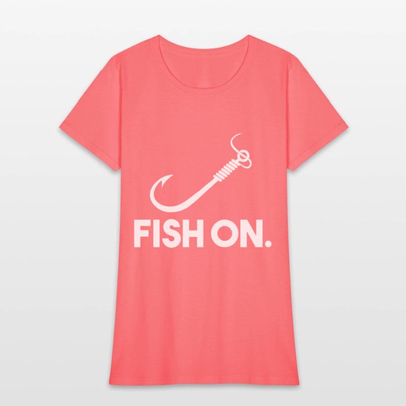 Fish on funny hunting and fishing outdoorsman tee