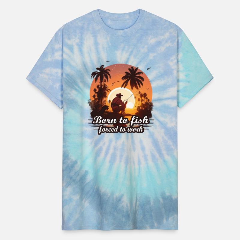 Fishing river with a sunset t shirt design