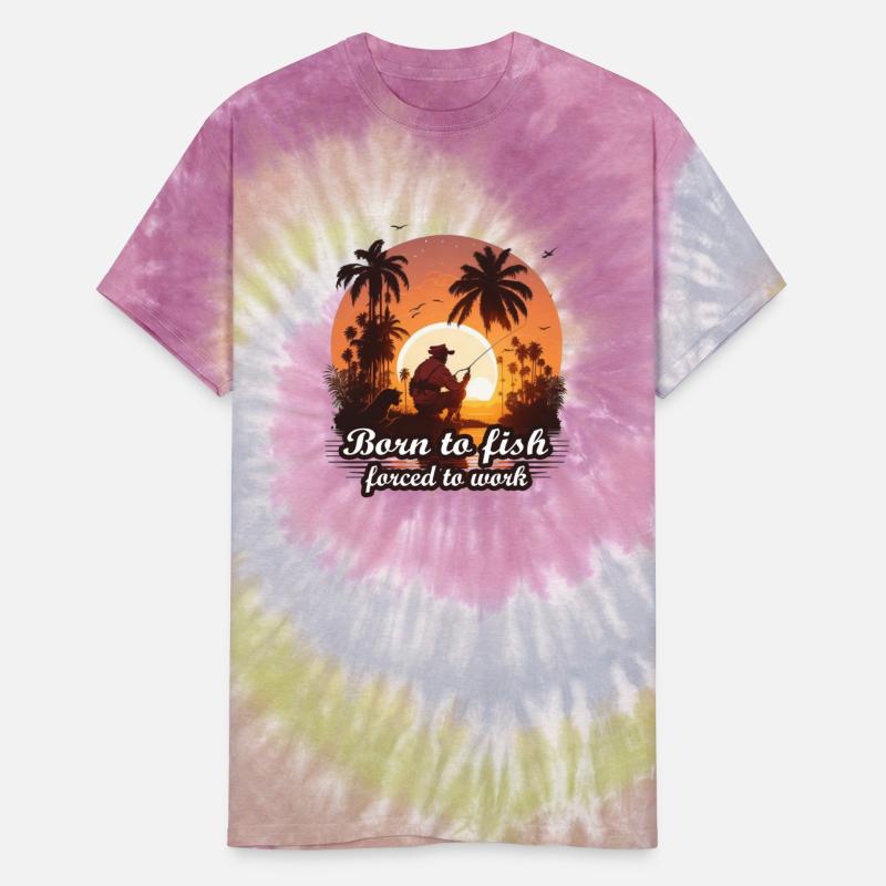 Fishing river with a sunset t shirt design