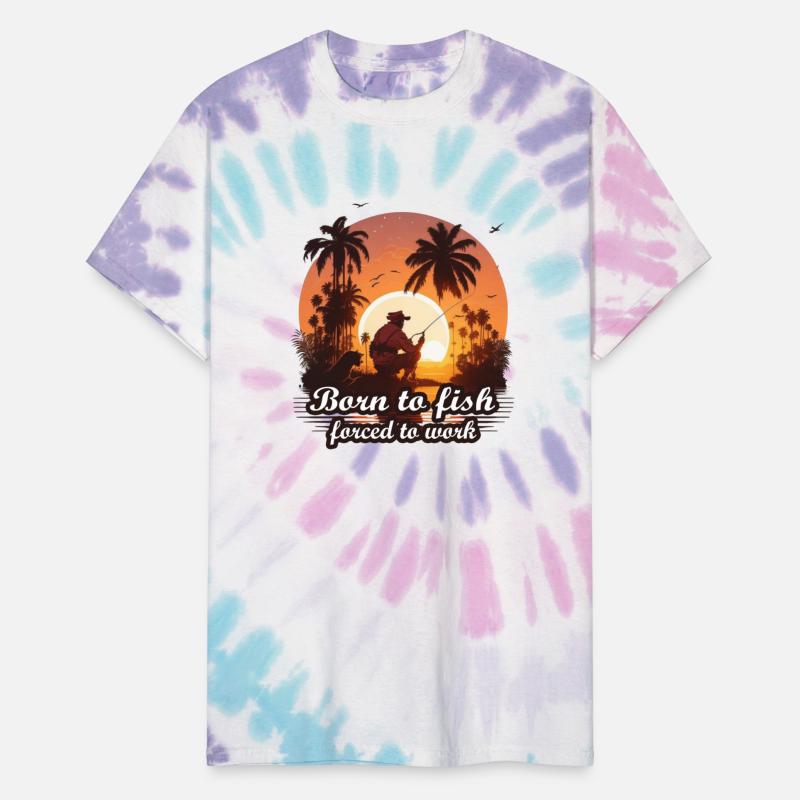 Fishing river with a sunset t shirt design