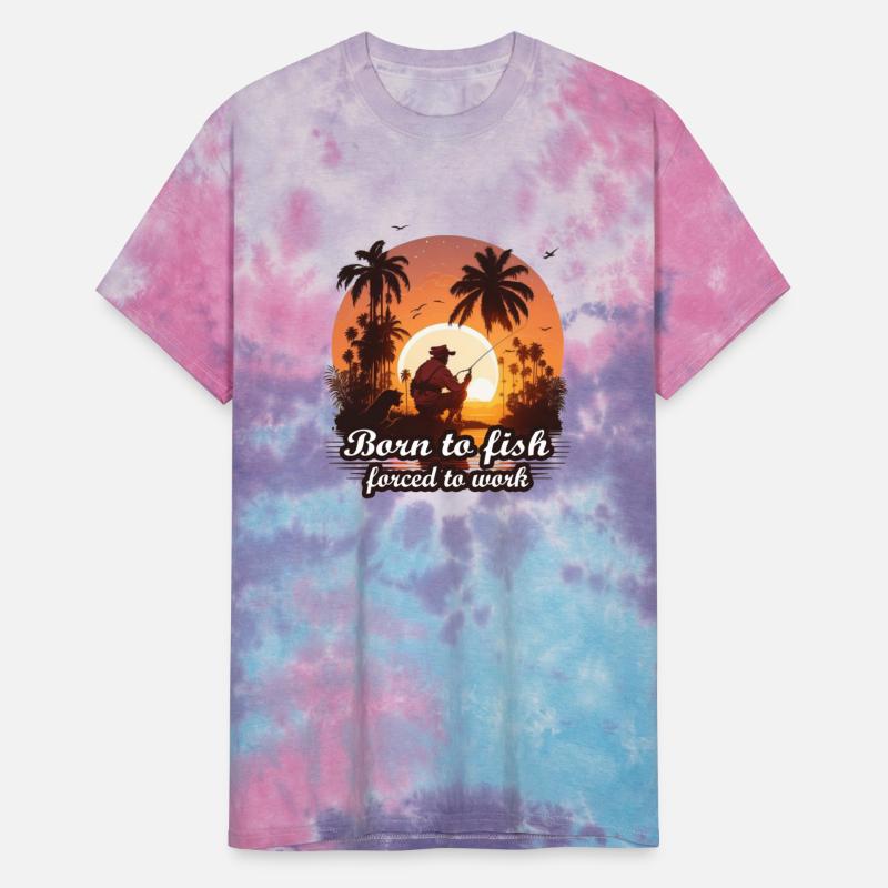 Fishing river with a sunset t shirt design