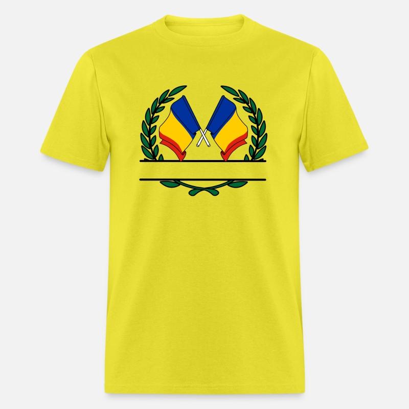 Flags Romania laurel wreath banner