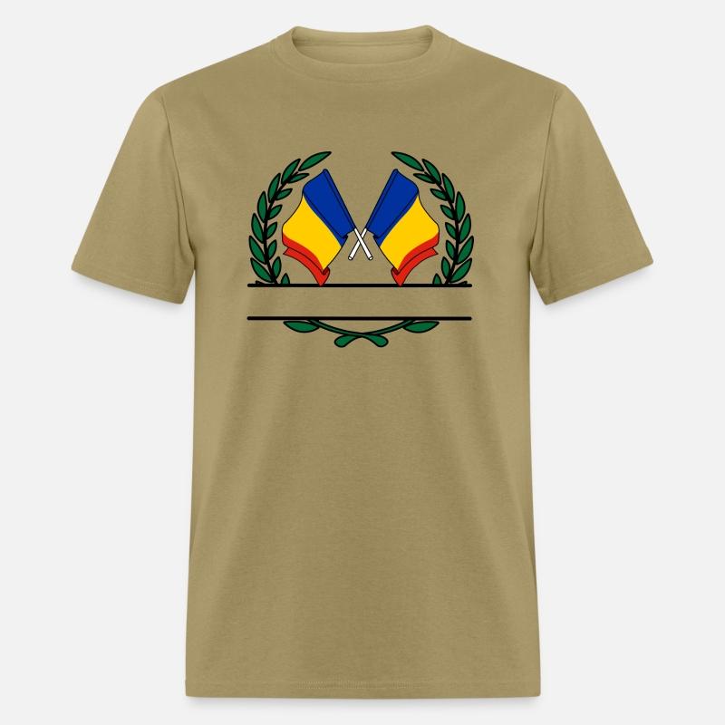 Flags Romania laurel wreath banner