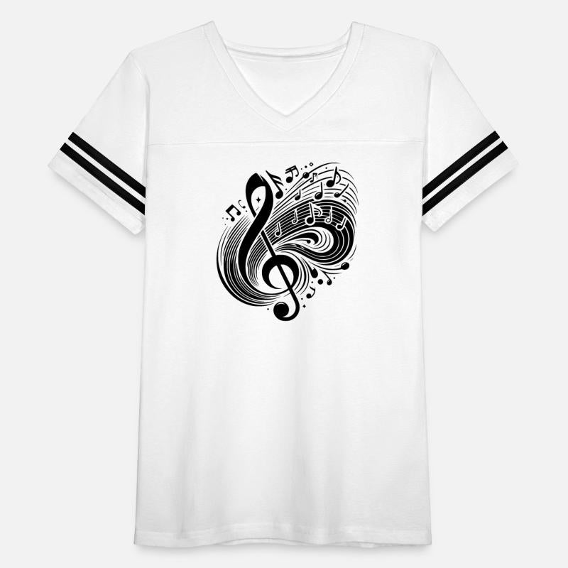Floating Music Notes Flying Clef
