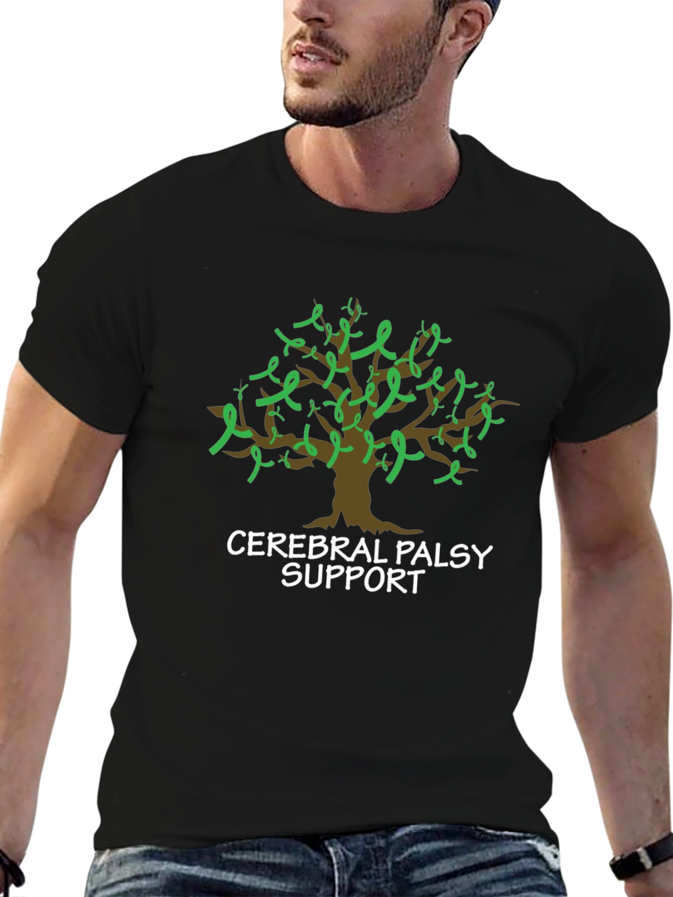 Cerebral Palsy Support Ribbon Tree T-Shirt