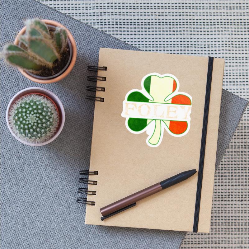 Foley Irish Surname Ireland Flag Shamrock