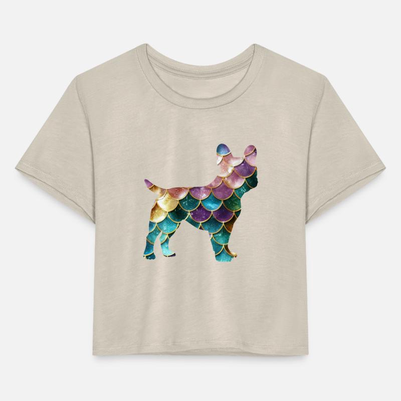 French Bulldog Silhouette Mermaid Scales