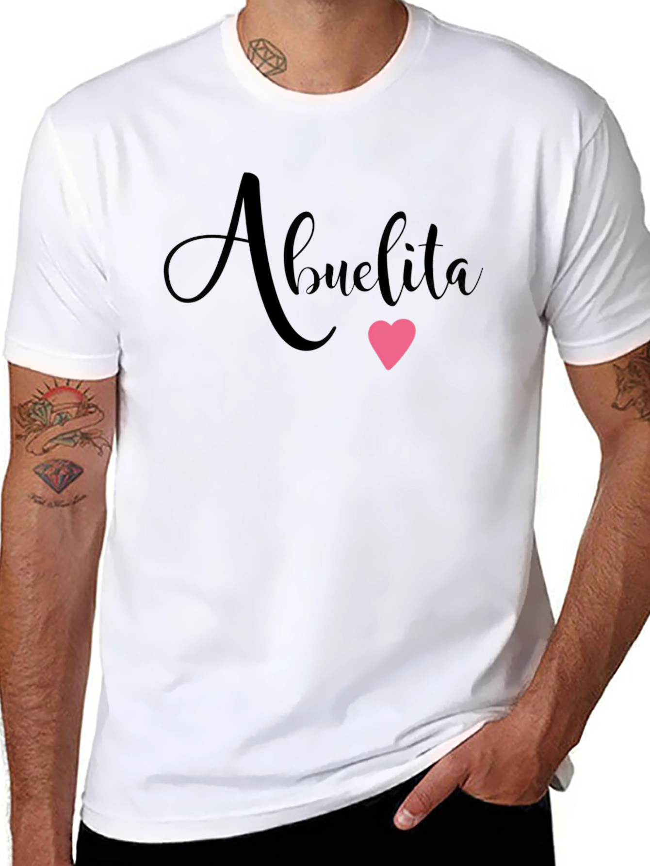 Abuelita Heart Graphic Tee - Grandma Love T-Shirt