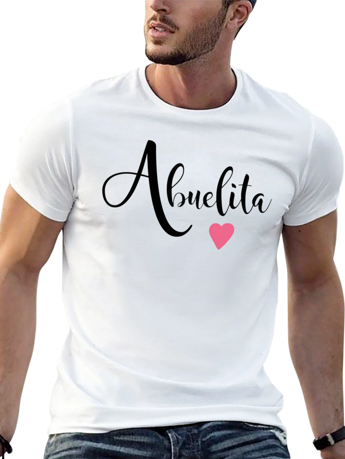 Abuelita Heart Graphic Tee - Grandma Love T-Shirt