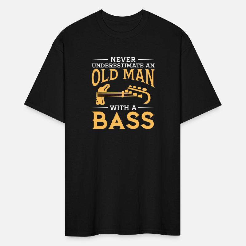 funny An Old Man With A Bass Guitar