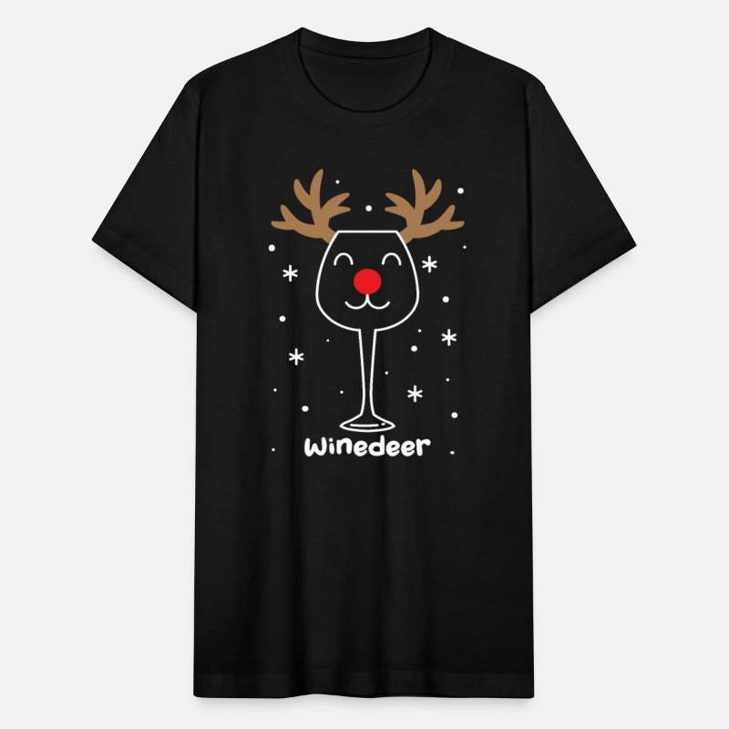 Funny Christmas Winedeer Wine Deer Reindeer