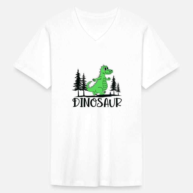 Funny dinosaur in the forest