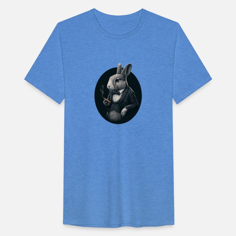 Funny smoking gentleman bunny