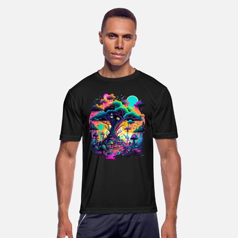 Futuristic Fantasy Mushroom Landscape Mushrooms