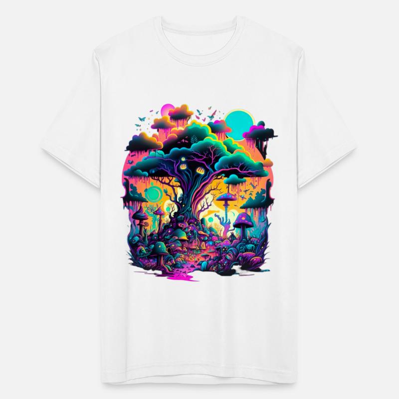 Futuristic Fantasy Mushroom Landscape Mushrooms