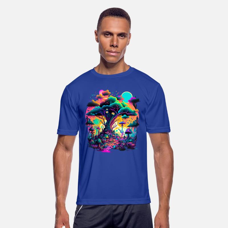 Futuristic Fantasy Mushroom Landscape Mushrooms