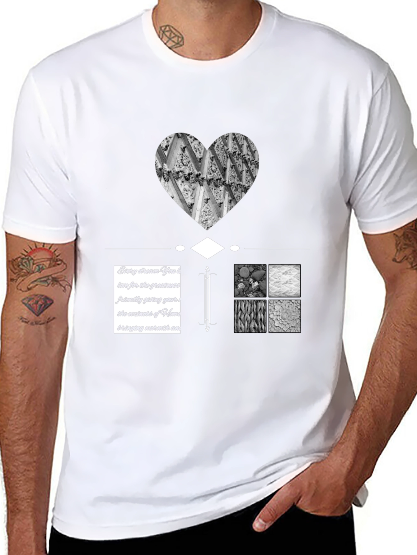 Abstract Graphic Print Black T-Shirt