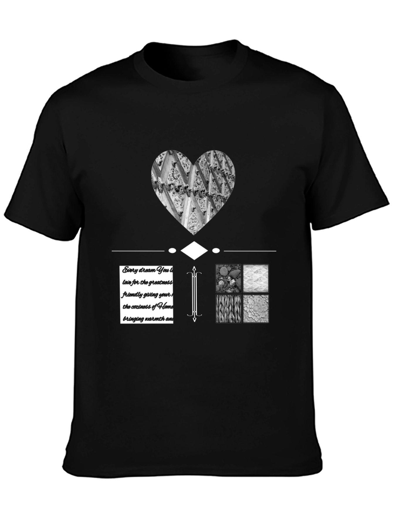 Abstract Graphic Print Black T-Shirt