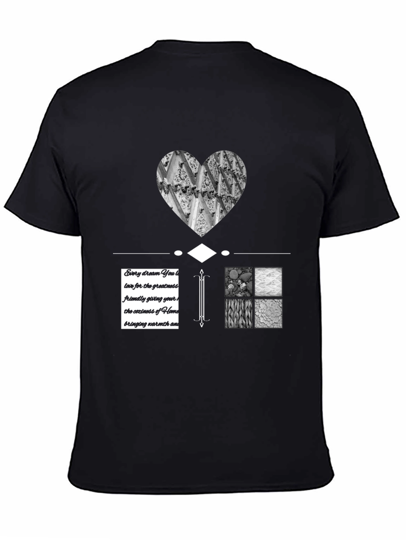 Abstract Graphic Print Black T-Shirt