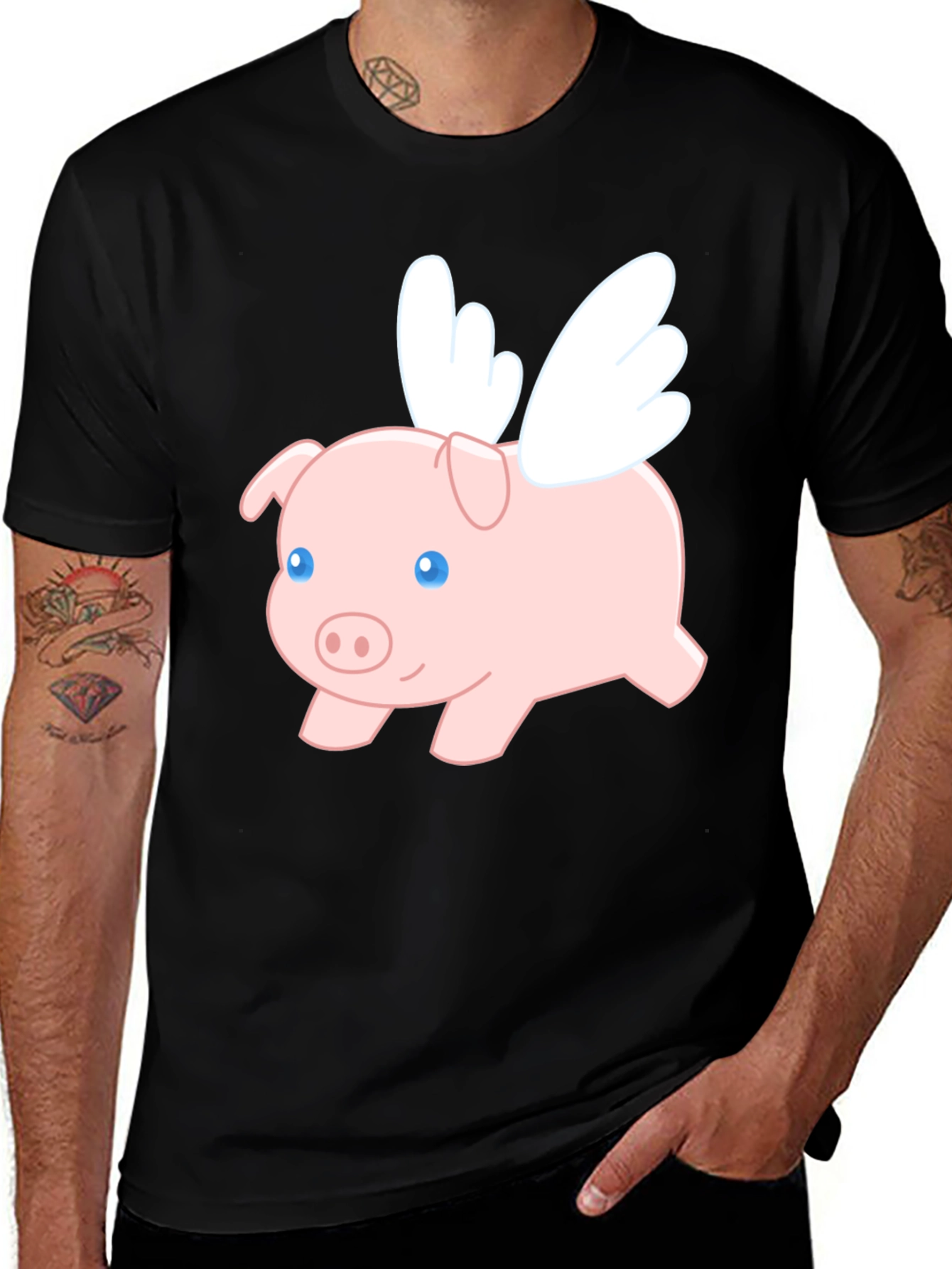 Flying Pig Graphic T-Shirt