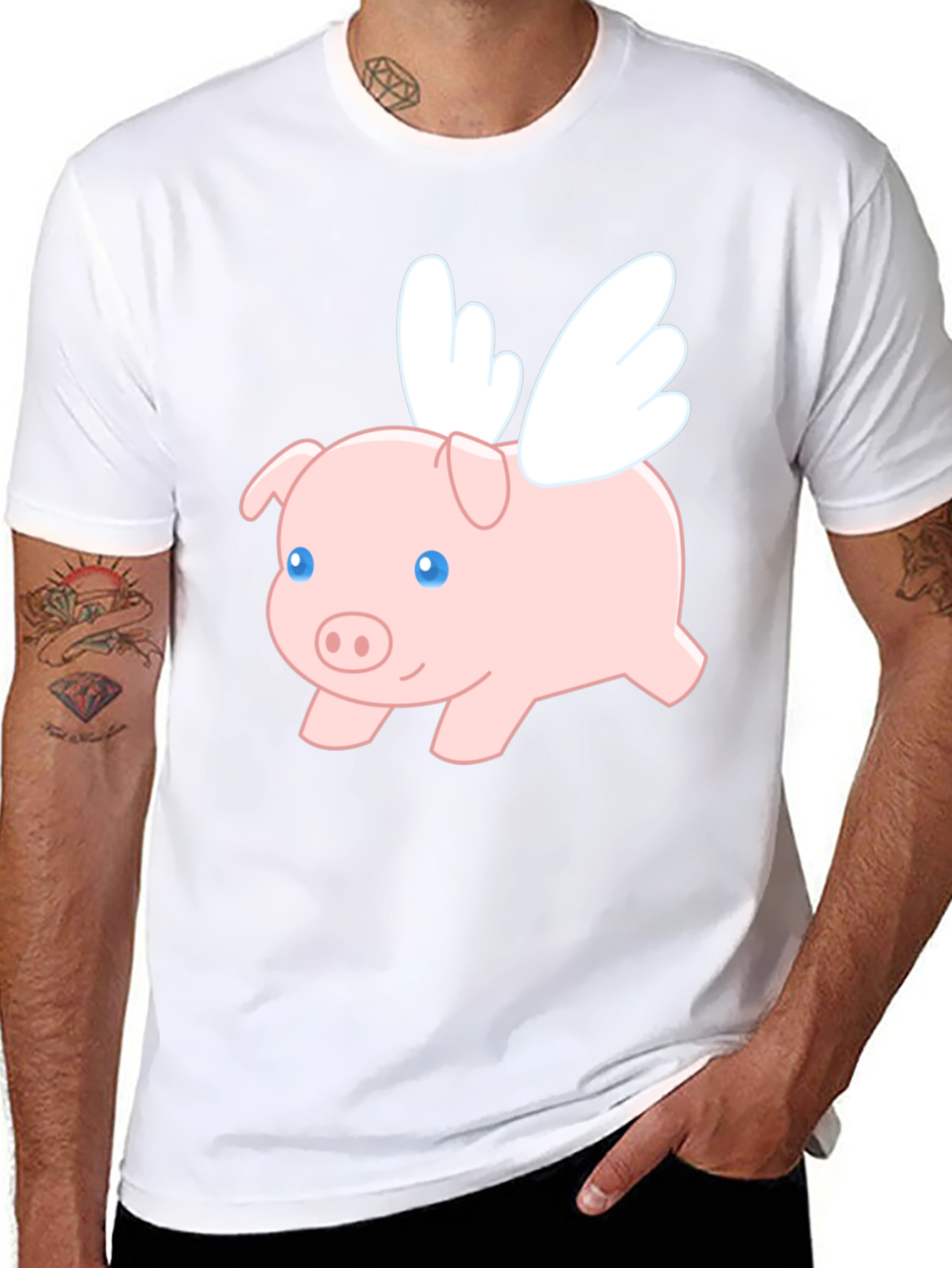 Flying Pig Graphic T-Shirt