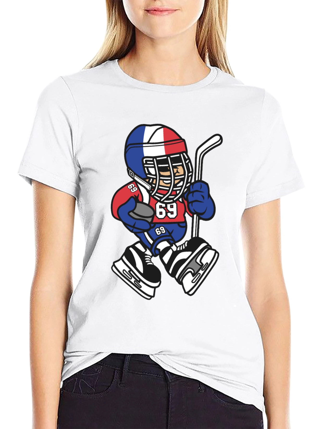 Hockey Player Graphic Tee