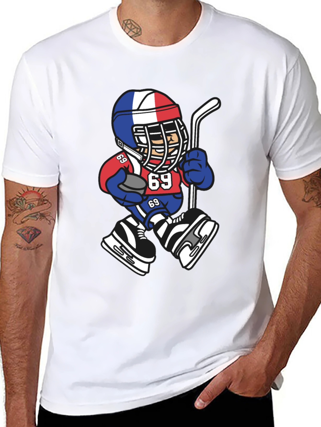 Hockey Player Graphic Tee
