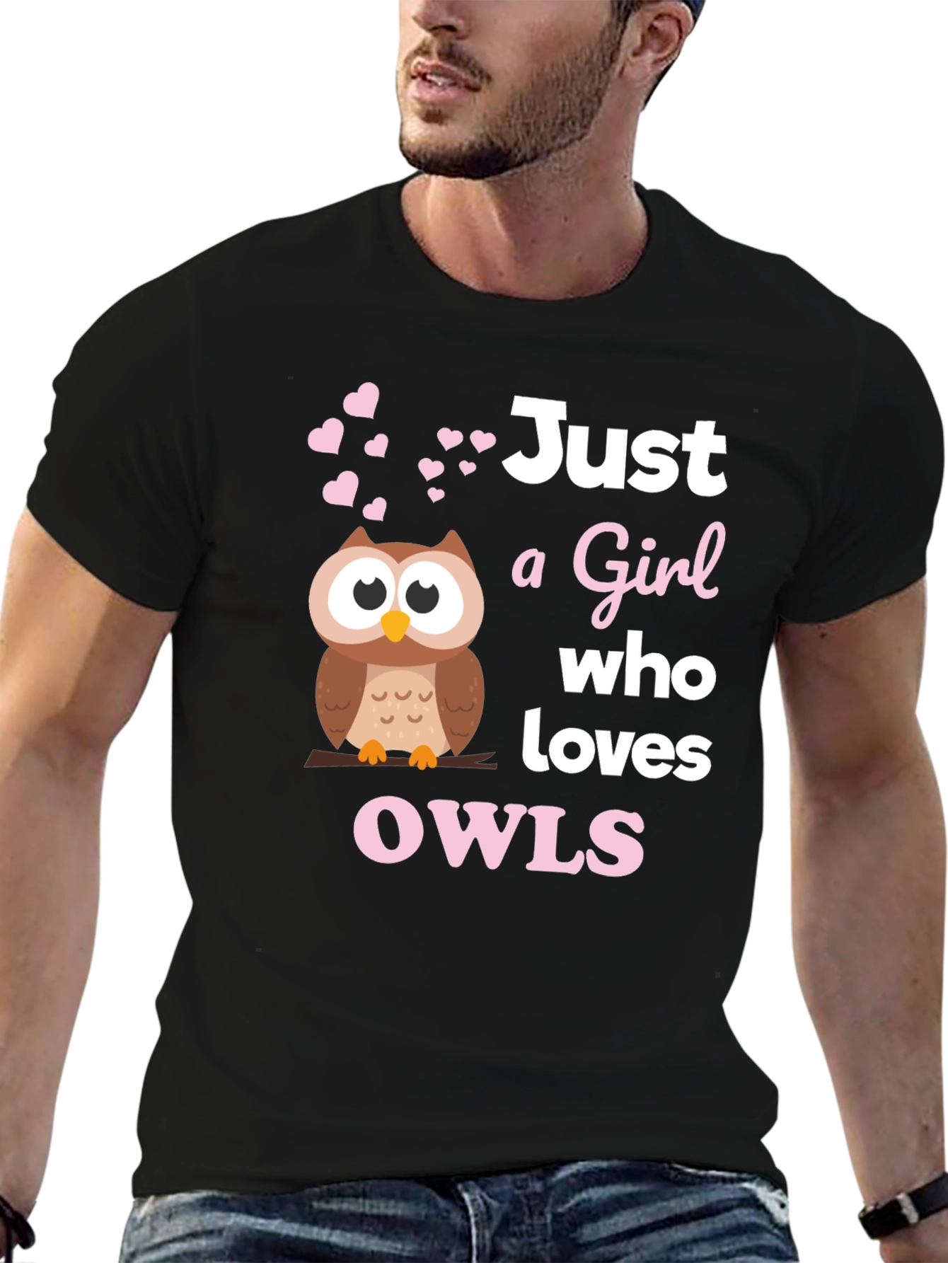 Just a Girl Who Loves Owls Graphic T-Shirt