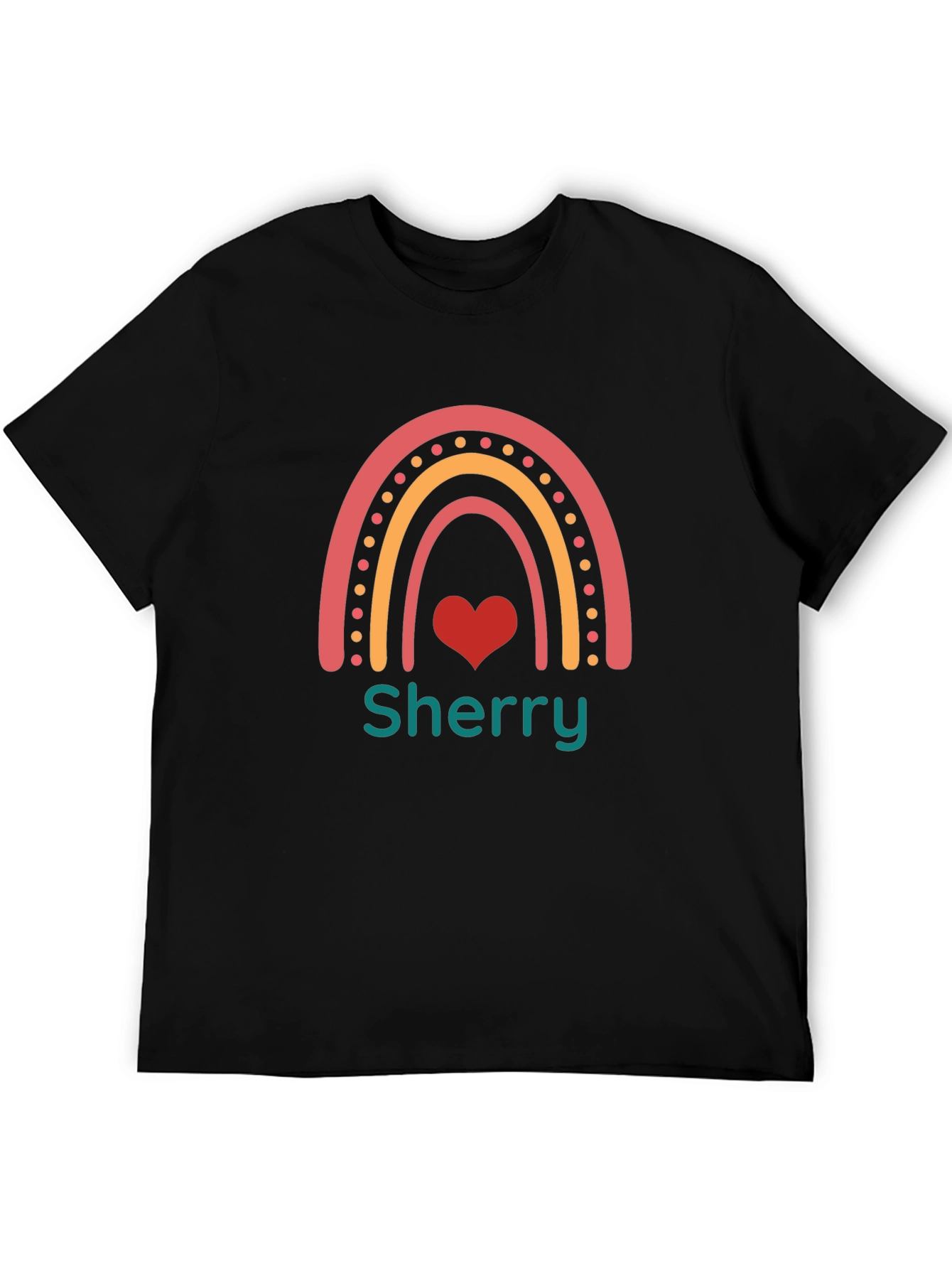 Rainbow Heart Personalized T-Shirt