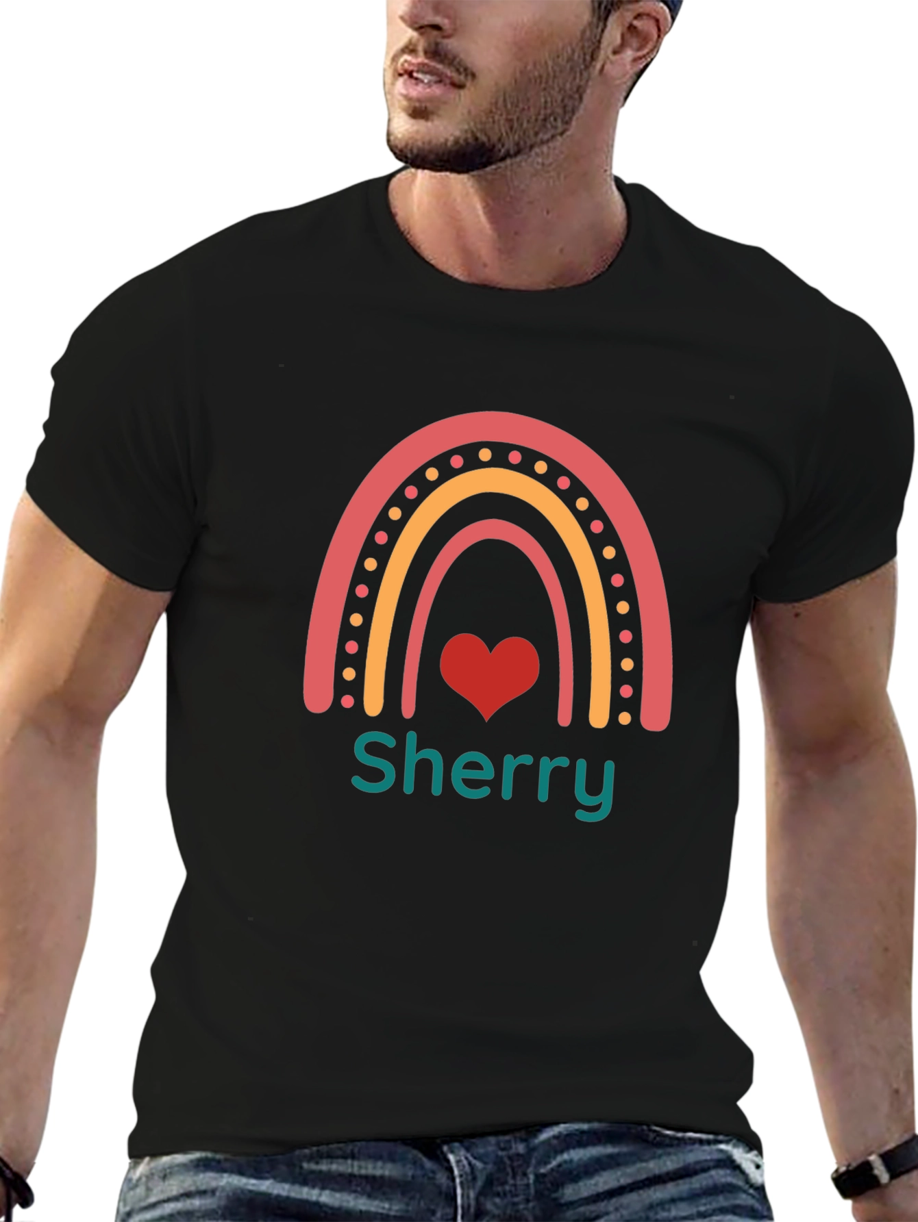 Rainbow Heart Personalized T-Shirt