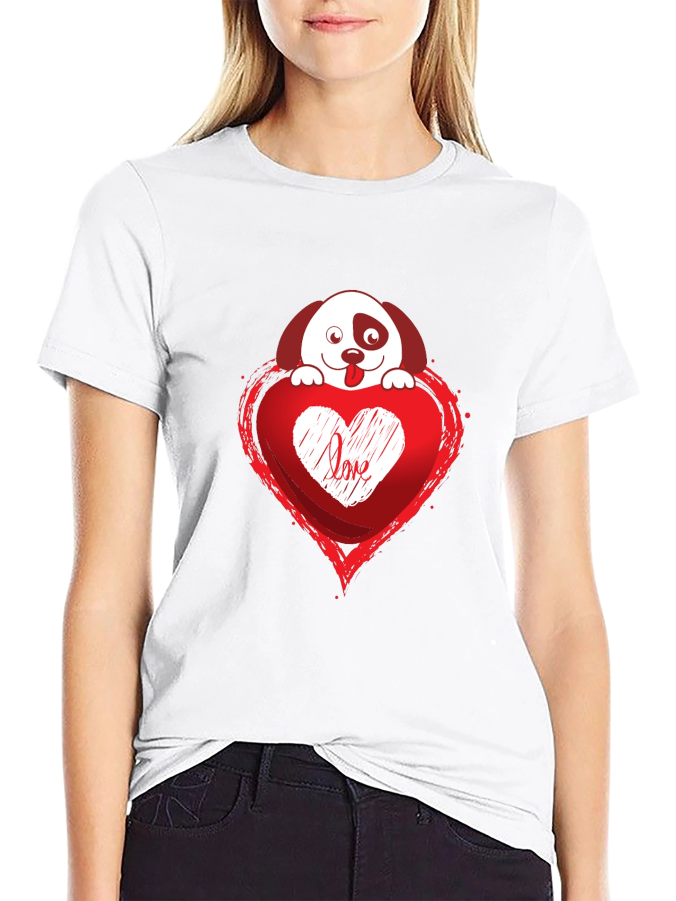 Love Pup Graphic Tee - Black T-Shirt