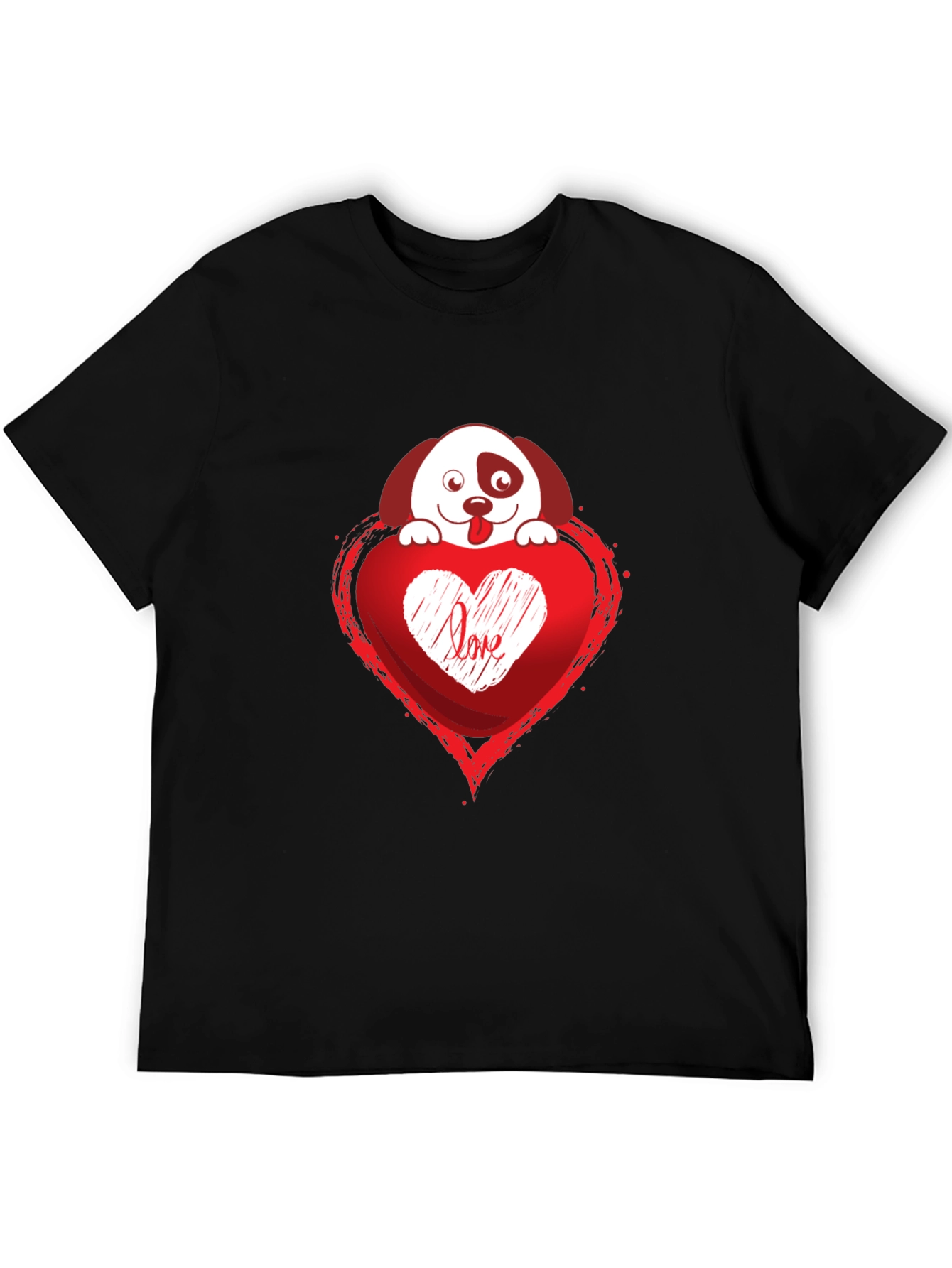 Love Pup Graphic Tee - Black T-Shirt