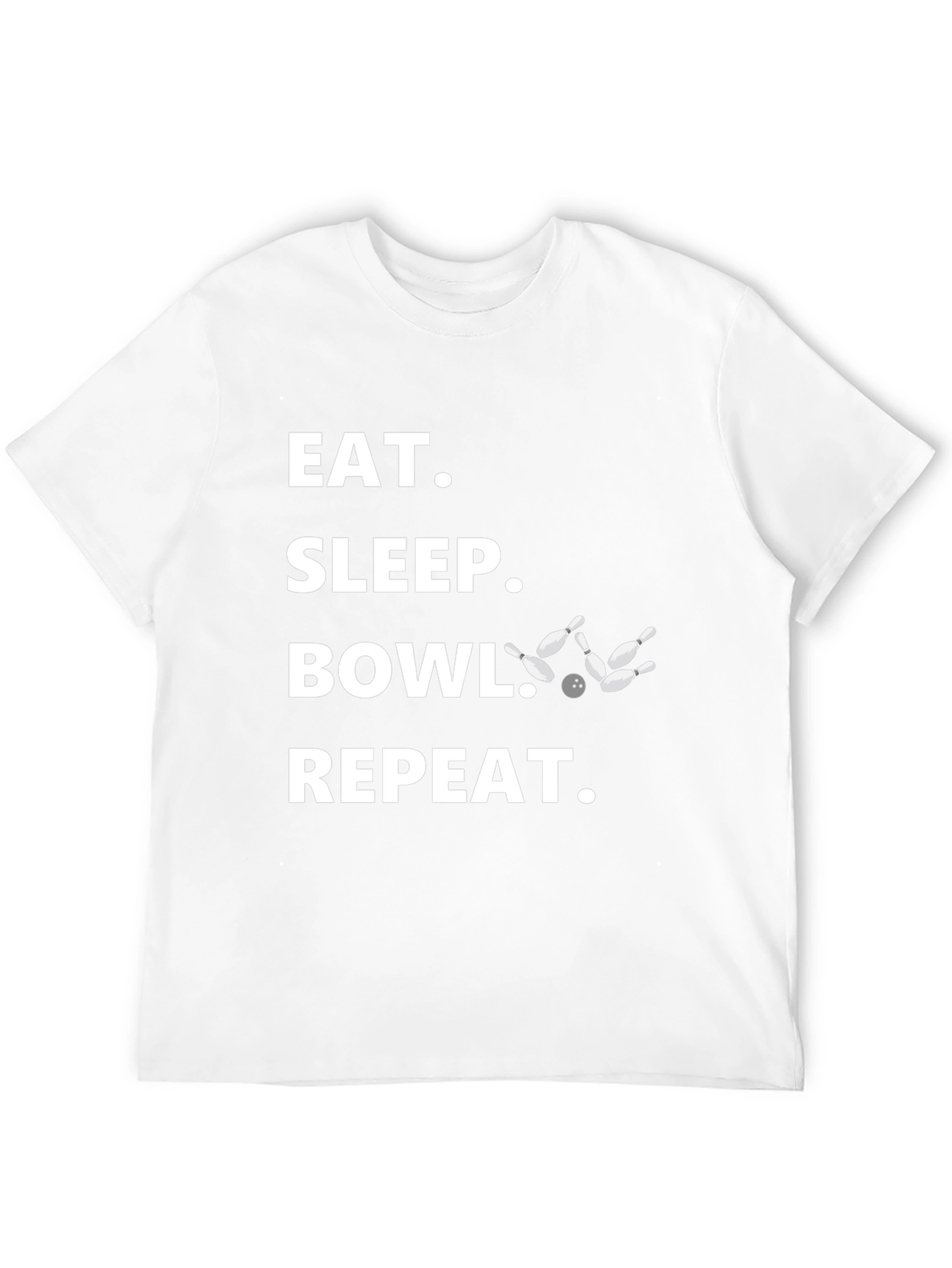 Eat Sleep Bowl Repeat Black T-Shirt