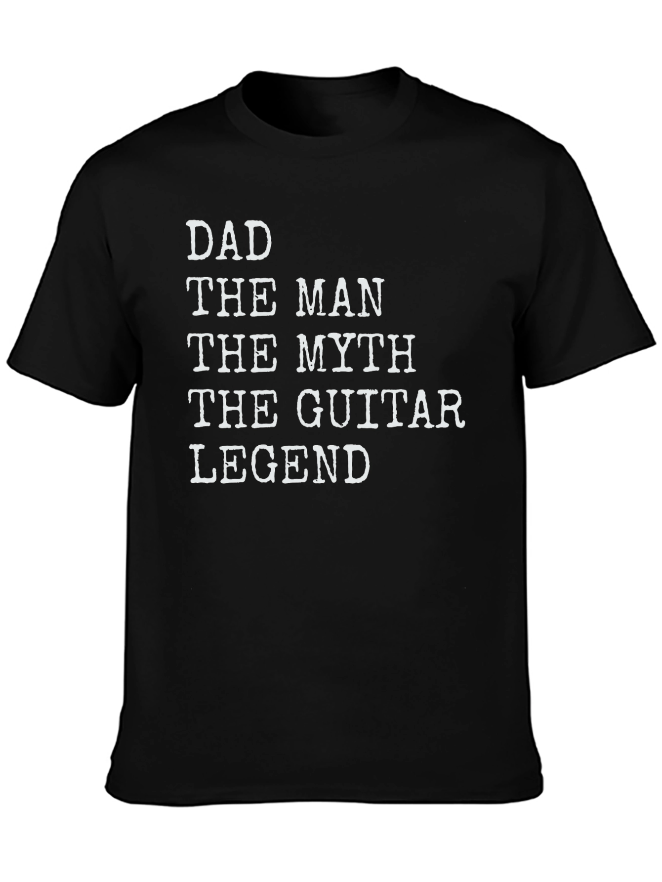 Dad The Man The Myth Guitar Legend Black T-Shirt