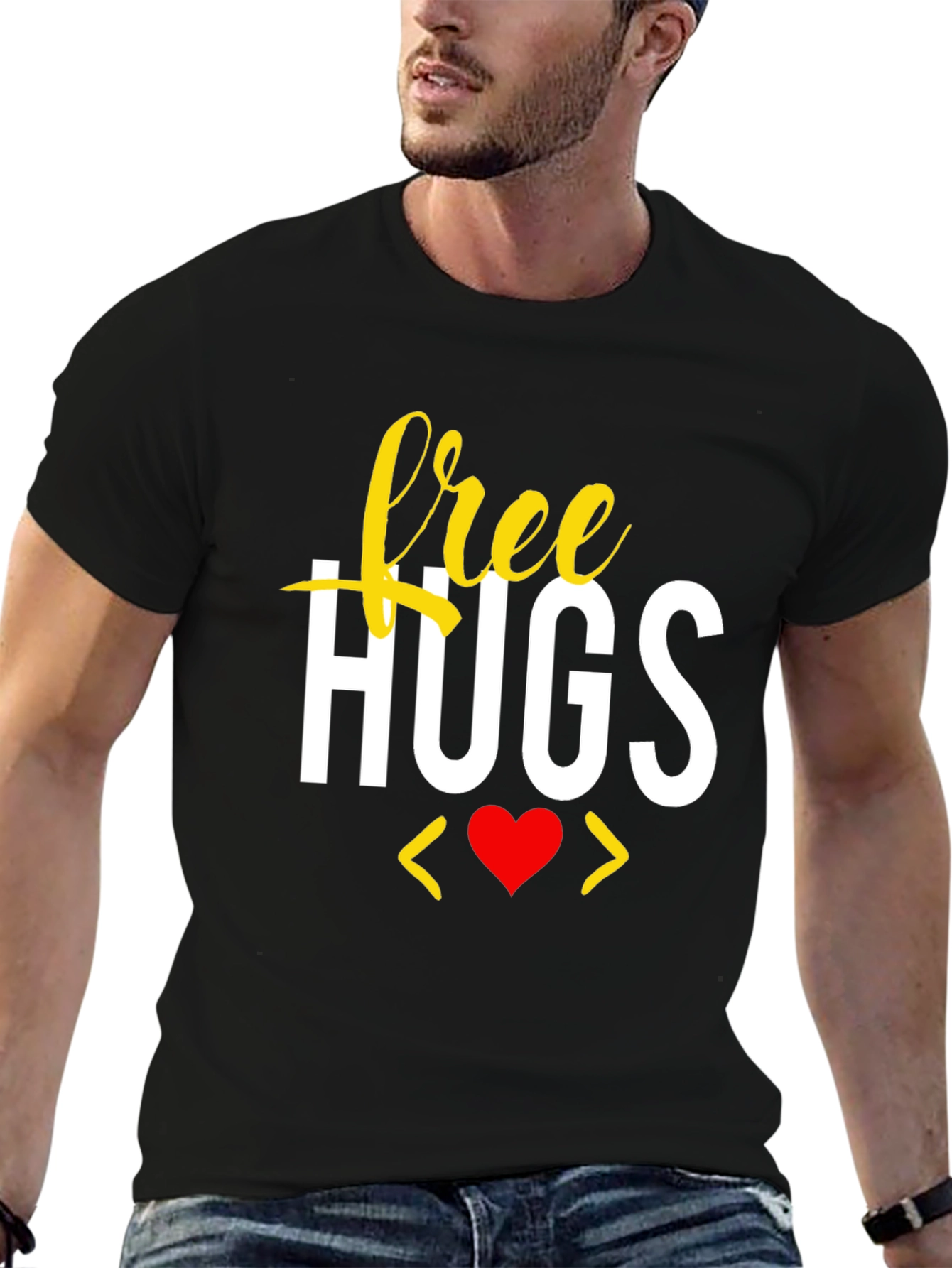 Free Hugs Graphic Tee - Soft Cotton Blend