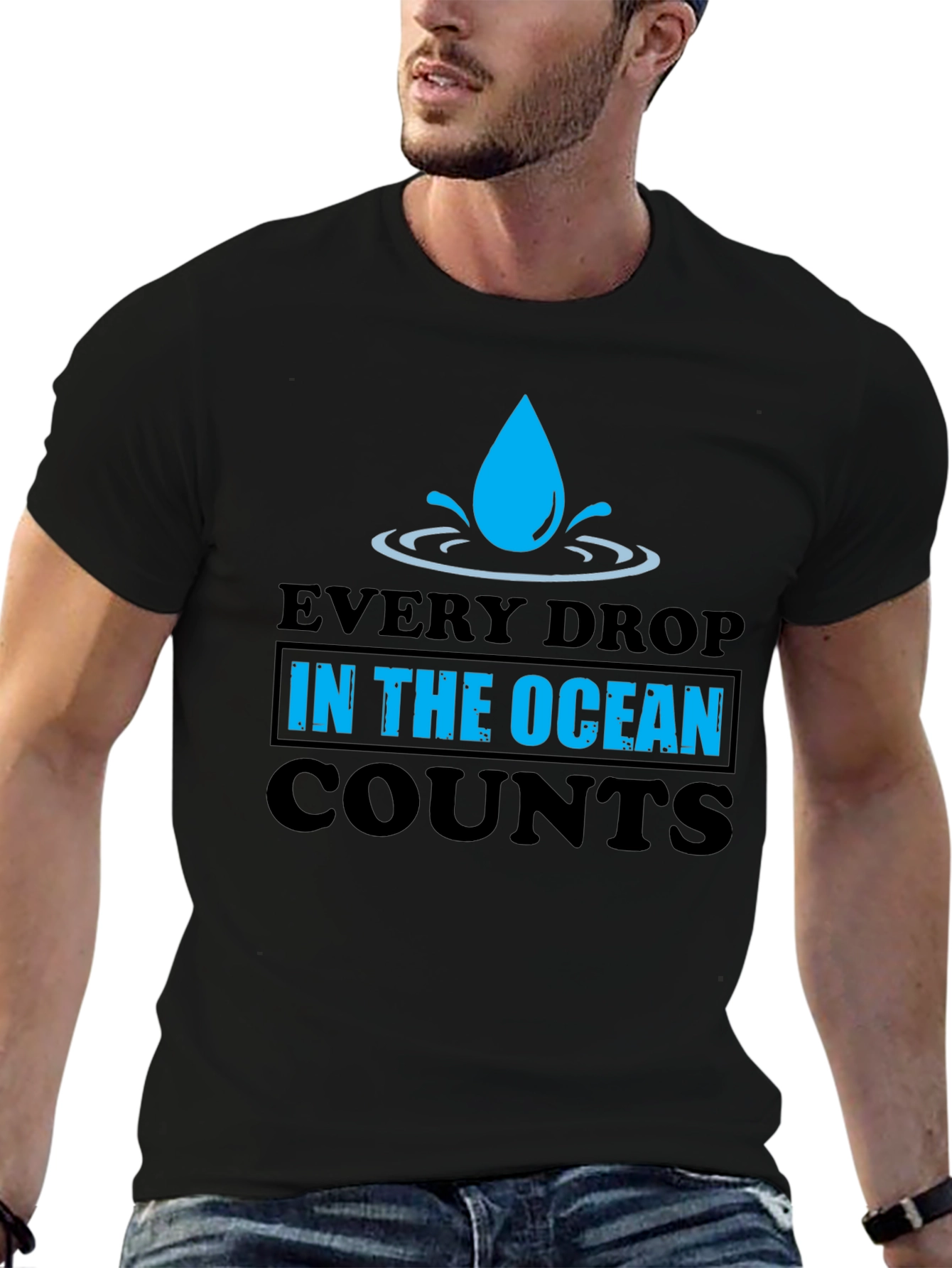 Every Drop Counts Graphic Tee - Save the Ocean