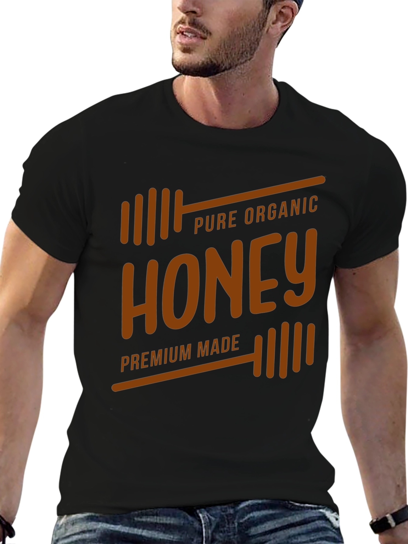Organic Honey Graphic Tee - Premium Made