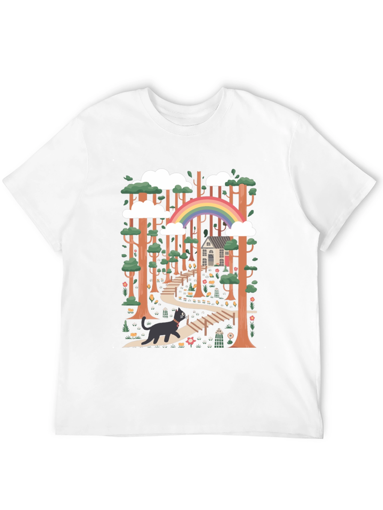 Whimsical Forest Path Graphic Tee