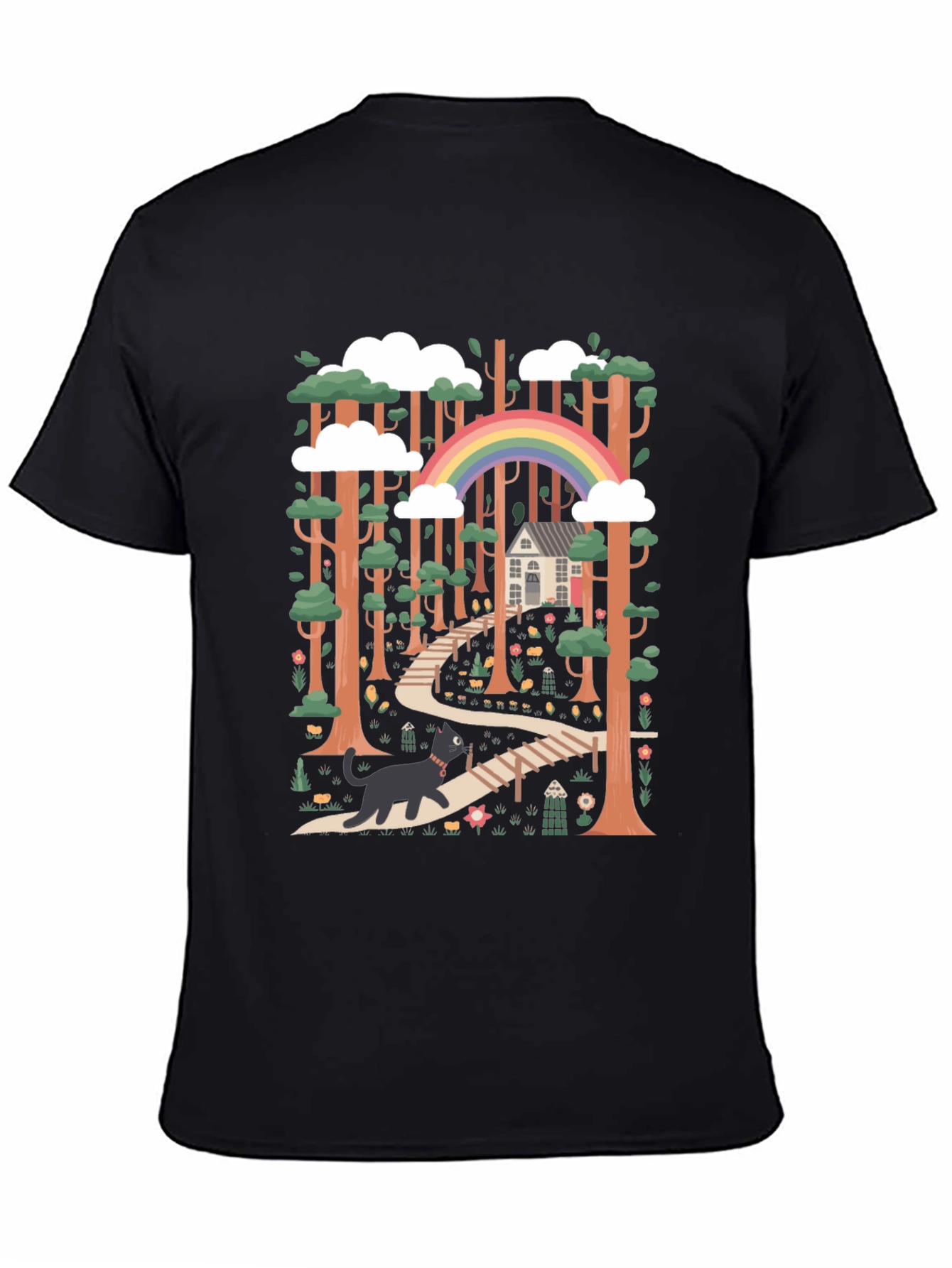 Whimsical Forest Path Graphic Tee