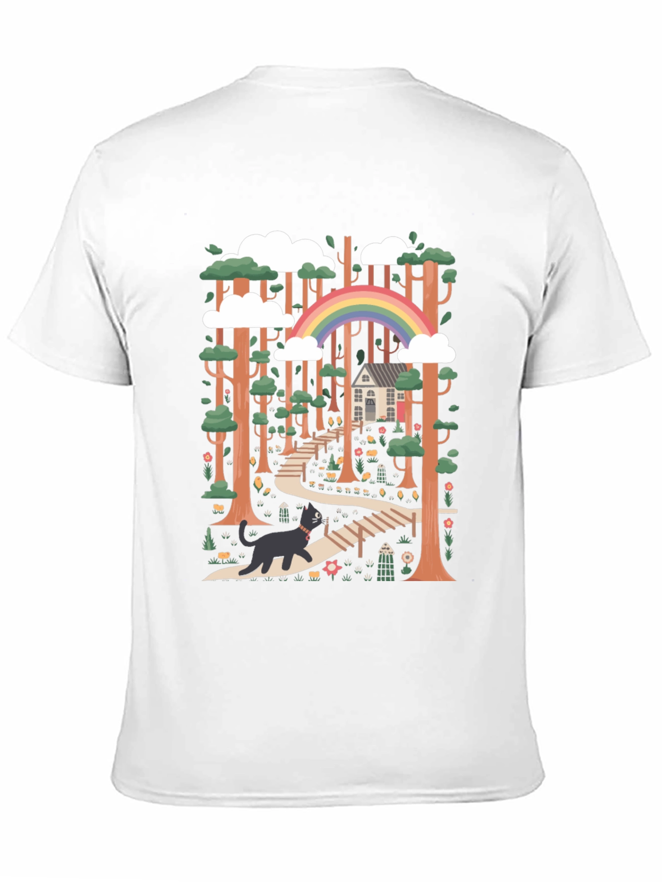 Whimsical Forest Path Graphic Tee