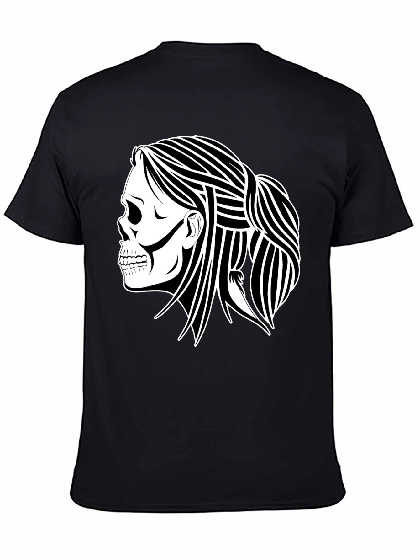 Skull Woman Graphic Black T-Shirt