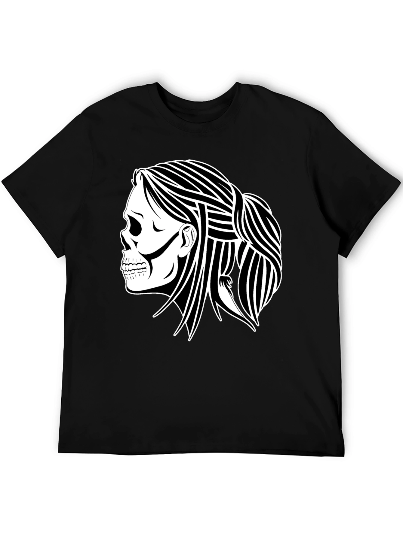 Skull Woman Graphic Black T-Shirt