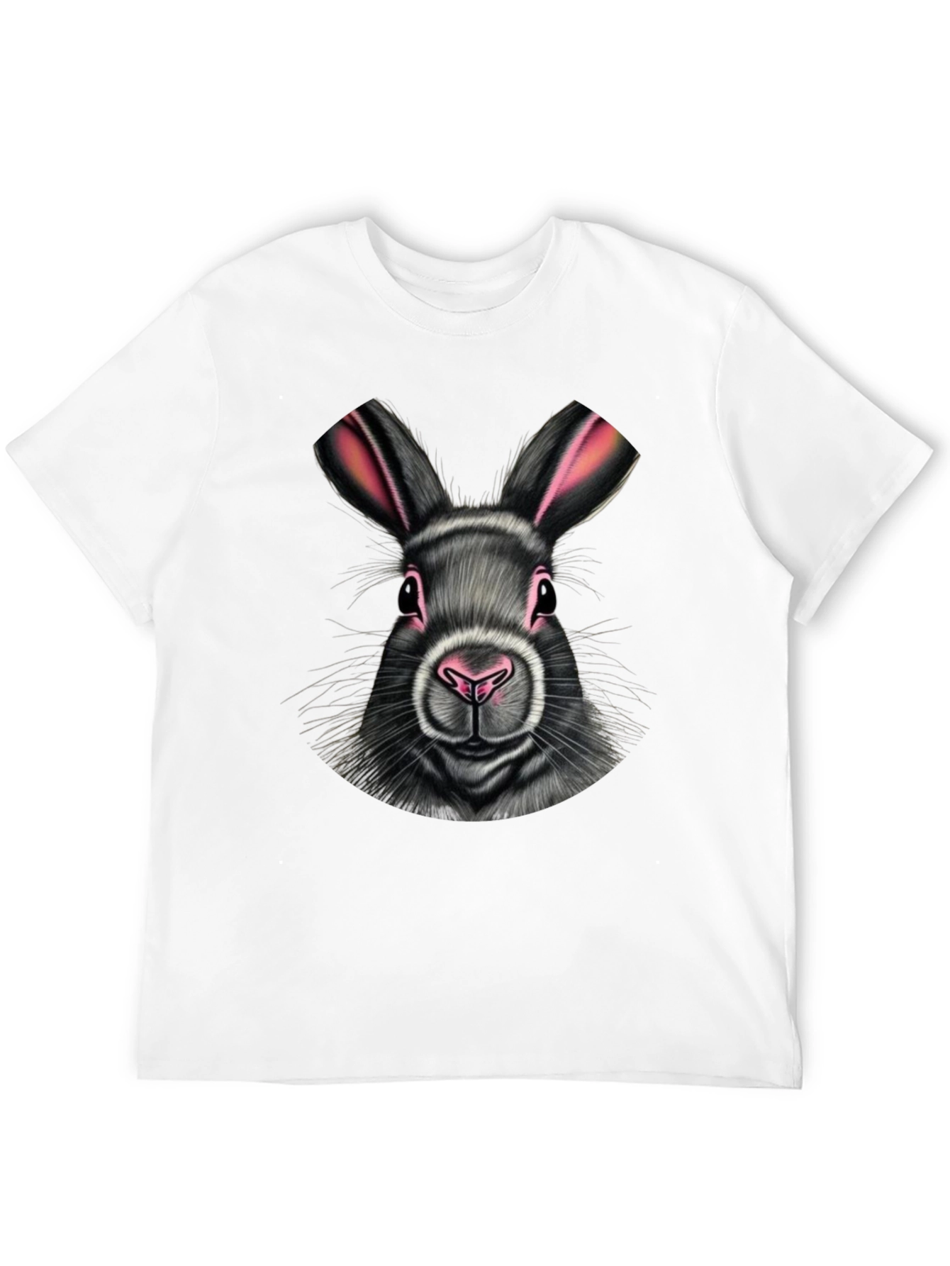 Black Rabbit Graphic Tee - Cute Bunny T-Shirt